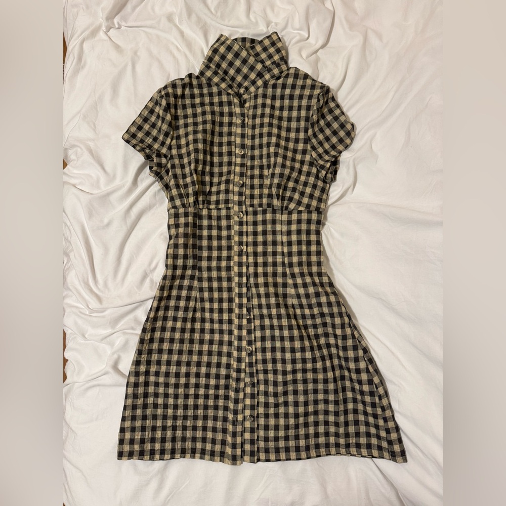 Princess Polly Motley Mini Dress Brown Check